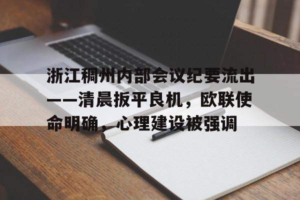 华体会入口浙江稠州内部会议纪要流出——清晨扳平良机，欧联使命明确，心理建设被强调的简单介绍